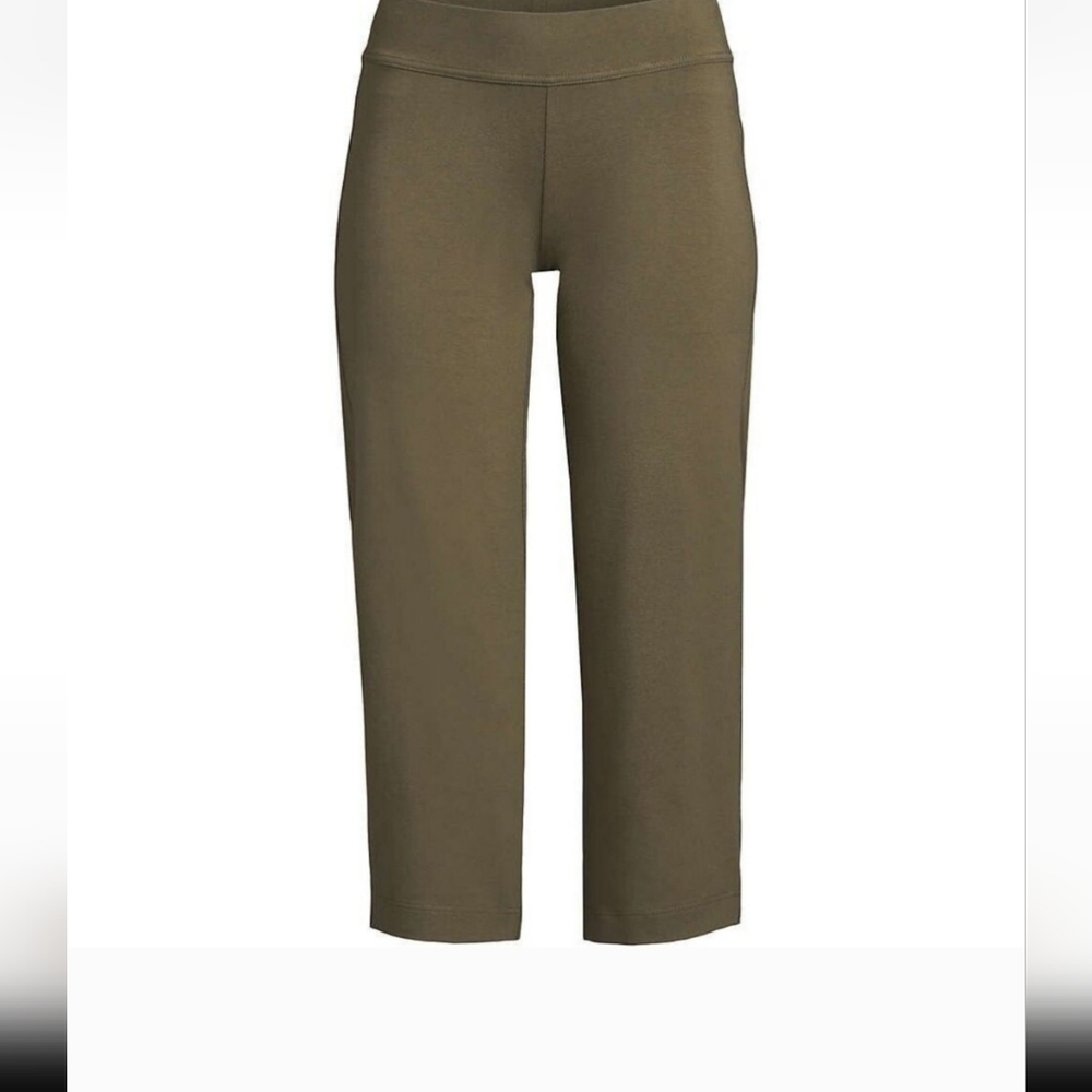 Lands' End Women's Shore Comfort Stretch Knit Carpi Pants Pull On nwt